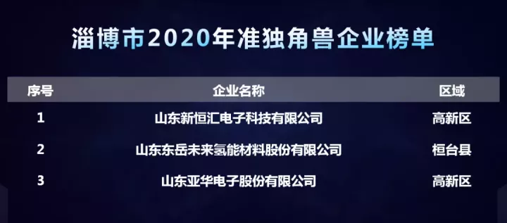 淄博瞪羚企業(yè)、獨(dú)角獸企業(yè)榜單公布，新恒匯列準(zhǔn)獨(dú)角獸企業(yè)榜單之首！